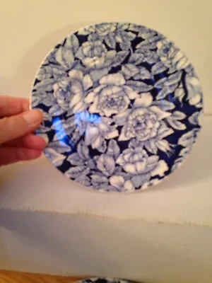 Myott Son & Co Blue Bermuda Rose Side Plate Used Ex Con • £3.99