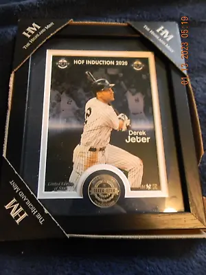 $35 • Buy 2020 DEREK JETER HOF Induction PICTURE W/ HOF INDUCTION COIN, LIMITED EDITION