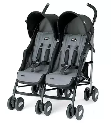 Chicco Echo Twin Side By Side Double Stroller - Coal • $150