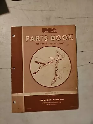 Vintage 1955 Massey Ferguson T-AO-28 Reversible Two Way Plow Parts Book  • $12.95