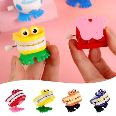 1X Plastic Wind-up Walking Babbling Chattering Teeth With Toys Gifts Eyes F7W9 • £2.95