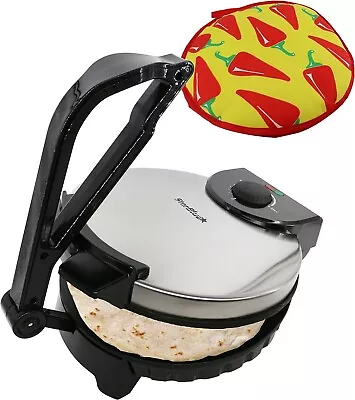 10Inch Roti Maker By With Free Roti Warmer - The Automatic Non-Stick Electric M • $149.67