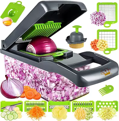 Vegetable Chopper 14-In-1 Kitchen Mandoline Professional Vegetable Slicer Food  • £10.90
