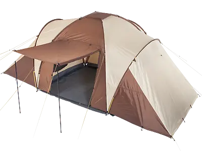 £179 • Buy Skandika Daytona 6 Person Man Family Dome Tent Mosquito Mesh Camping Brown New