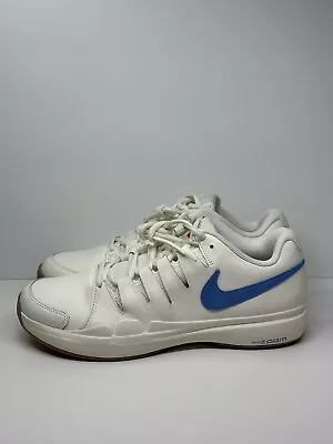 Nike Court Air Zoom Vapor Tour White Leather Tennis Shoe FJ1683-100 Men Size 10 • $104.99