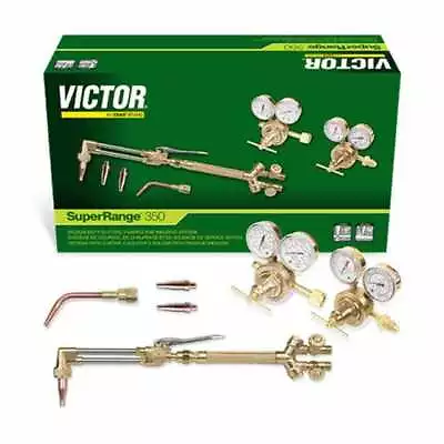 Victor Super Range 350 With 540/510 SR350 Regulators Cutting Torch Outfit • $349.98