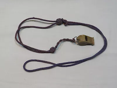 Vintage Boy Scouts Of America Plastic Whistle Blue Rope Necklace 1950-60s • $12.99