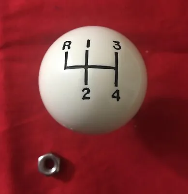 White Ball 4 Speed 5/16-18 Shift Knob For Muncie & Other Shifters • $22.50