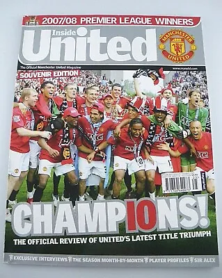 Inside United Magazine - Man United - Souvenir Edition - 2007/08 Champions • £10