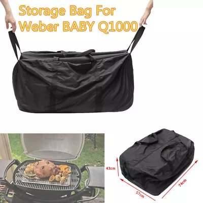 74*57*43cm Duffle Bag BBQ Carry Storage Bag Fits Weber BABY Q&Q1000 Black NEW • $25.49