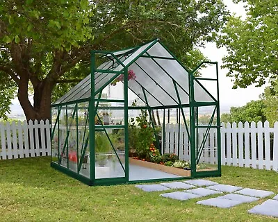 Walk-in Greenhouse Kit 8x8 Polycarbonate Double Doors Balance Canopia By Palram • £789