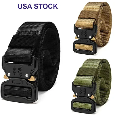 Casual Military Tactical Belt Mens Army Combat Waistband Rescue Rigger Belts • $8.99