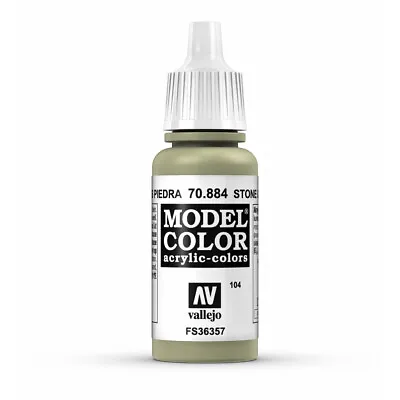 Vallejo Model Color: Stone Grey - VAL70884 Acrylic Paint Bottle 17ml 104 • £2.65