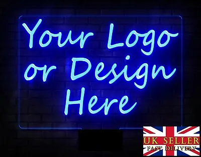 Neon LED Sign Light Up Shop Display  Home Bar Logo Man Cave Business Design A4 • £27.99