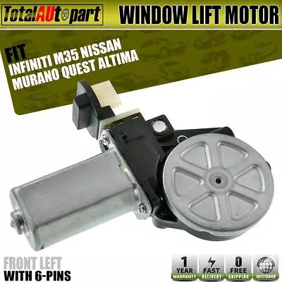 Window Lift Motor Front Left For Infiniti EX35 EX37 FX50 G25 G35 M35 80731EH100 • $26.99