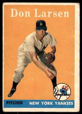 $4.99 • Buy 1958 Topps Don Larsen New York Yankees #161  Gd X1702
