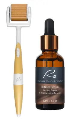 $69.95 • Buy Re Eyes & Face Micro-Needle Derma Roller + Retinol Serum Intense Repair Boost
