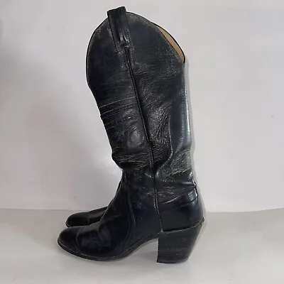 $29.61 • Buy Justin High Heel Cowgirl Boots Distressed Womens Size 5B 