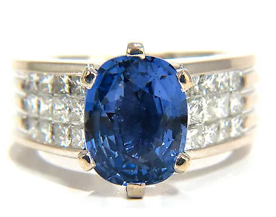 $17760 • Buy GIA Certified 5.52ct Natural Cornflower Blue Sapphire Diamonds Ring Platinum