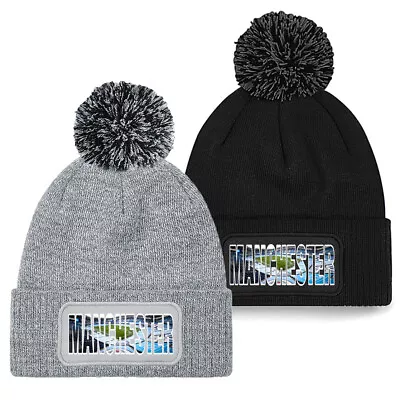 £11.95 • Buy Manchester City STADIUM Fanmade Bobble Hat Printed Logo Bronx Turn Up