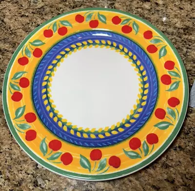 Vista Alegre Fruit Fantasy Cherries 11  Dinner Plate - Made In Portugal • $18.95