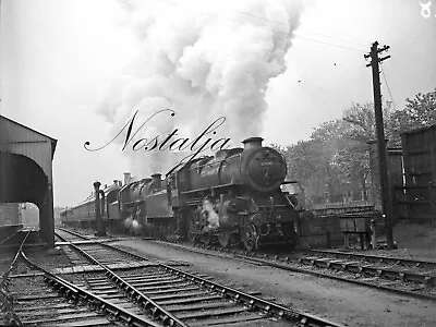 Railway Negative Medium Format LMS Flying Pigs 3000 & 3003 Bedford St Johns 1948 • £5
