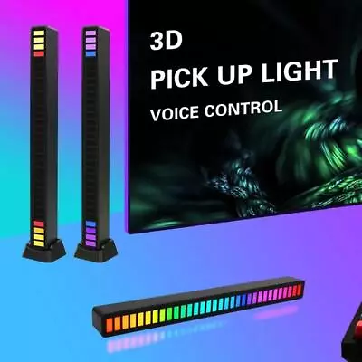 32 LED RGB Car Sound Control Voice Activated Pickup Light Music Rhythm Z9J5 • $4.94