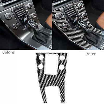 Carbon Fiber Console Gear Shift Panel Cover Trim Decal For Volvo S60 V60 2010-17 • $68.35