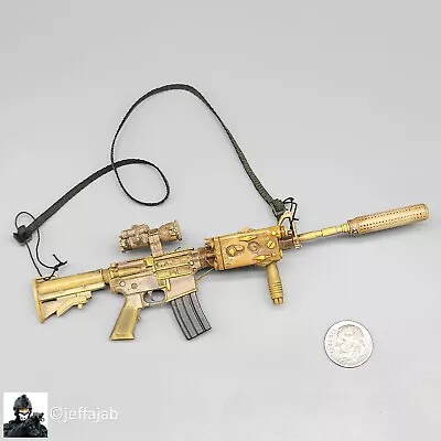 1:6 BBI Tan Camo M4 Rifle With AimPoint Sight For 12  Figures • $24.99