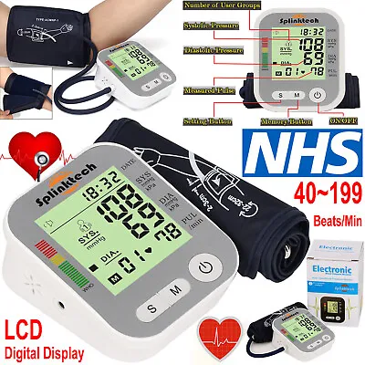 Automatic Digital Blood Pressure Monitor Cuff Upper Arm Voice Bp Machine Nhs Uk • £14.65