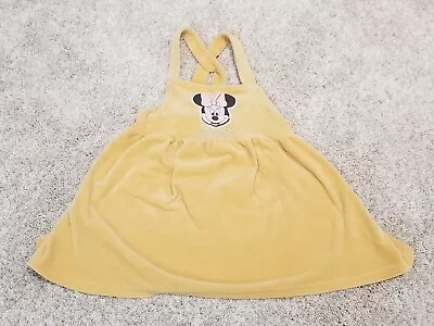 Toddler Girls Size 2T  Disney Gold/Pink Minnie Mouse Sleeveless Ruffle Dress EUC • $14.99