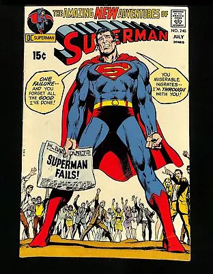 Superman #240 Neal Adams Cover! DC Comics 1971 • $0.99