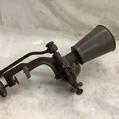 O Vintage Manual Corn Grinder Flour Maker Wheat Grain Coffee Nut Mill Crank Cast • $79