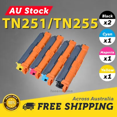 5x Toner Cartridge TN251 TN255 For Brother MFC9330CDW 9140CDN HL 3170CDW Printer • $52