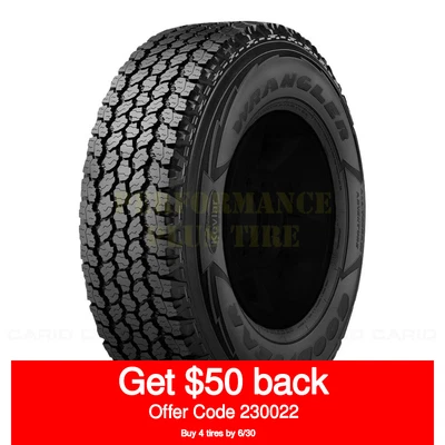 $302.01 • Buy GOODYEAR Wrangler A/T Adventure Kevlar 265/50R20 107T (Quantity Of 1)