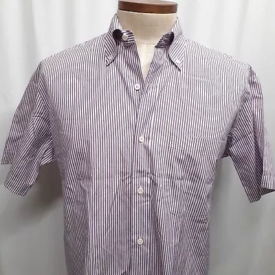 Sole Mare Maus & Hoffman Mens Size Medium Short Sleeve Striped Button Down Shirt • $24.95