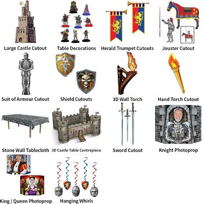 Medieval Knight's Castle Theme Partyware - Partyware Complete Selection • £8.69