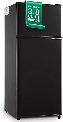 Compact Refrigerator Double Door Refrigerator With Freezer 3.8 Cu.Ft • $259.19