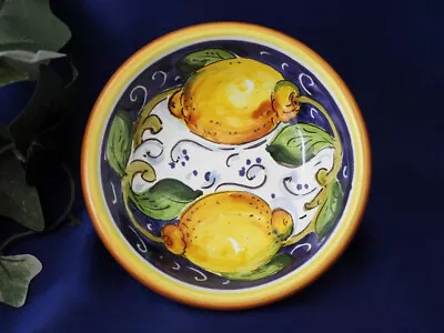Tuscany Italy Italian Pottery Limoni Lemons Olive Oil Dipping Bowl • $22.97