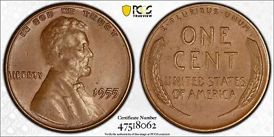 1955 Lincoln Wheat Cent Penny Pcgs Au58 Ddo Doubled Die Fs-101 Key Variety! • $2799.99