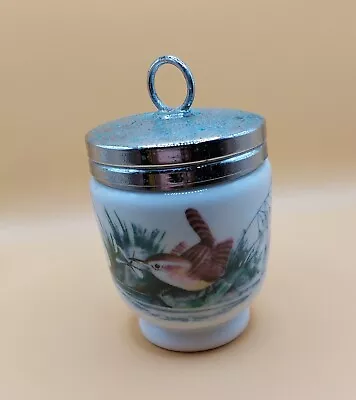 Egg Coddler Royal Worcester Vintage Porcelain Wren Finch Birds Floral England • $5.11