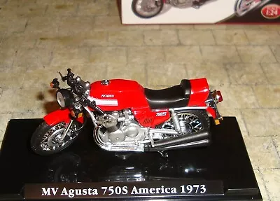 Mv Agusta 750s America 1973 Classic Motorbike - 1:24 - Boxed With Display Stand  • $12.12