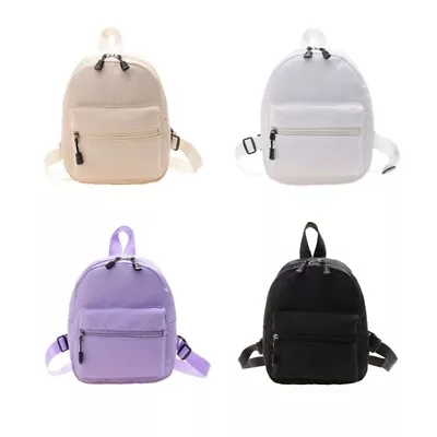 Preppy-Style School Backpack For Students Solid Color Backpack Nylon Knapsack • $19.58