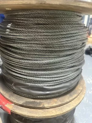 1/4  Galvanized Aircraft Cable Steel Wire Rope 7x19 (1000 Feet) • $450