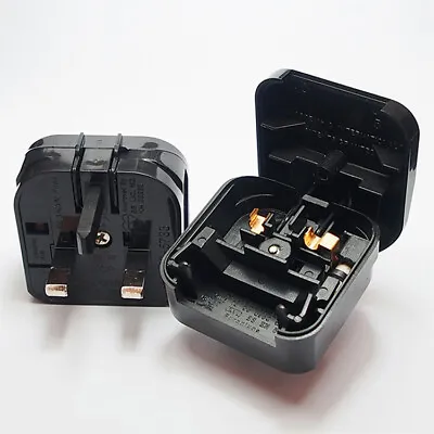£4.99 • Buy EU 2Pin To UK 3Pin Plug Power Converter Adapter Mains Secured Fused Type C