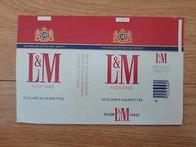 Opened Empty Cigarette Soft Pack--84 Mm--USA-L & M • $1.60