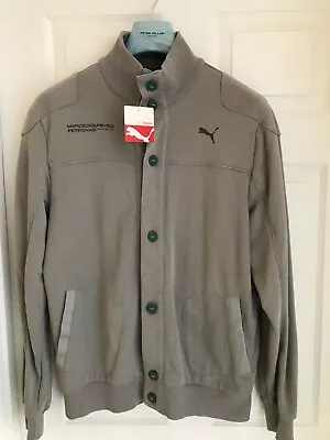 NWT~MERCEDES-BENZ /AMG / PETRONAS FORMULA 1  JACKET By PUMA~ LARGE~GRAY ~ RARE!! • $81