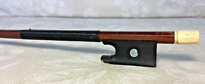 Vintage Round Shafted Violin Bow Unknown Maker Germany Bone Adjusting Screw • $119.20