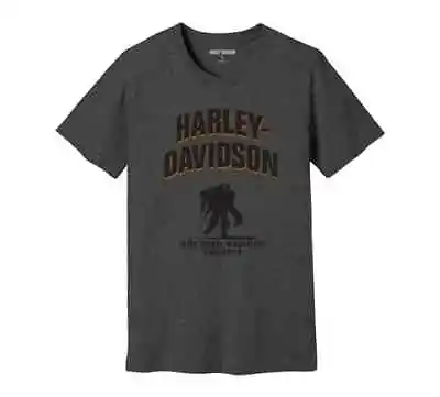 Harley-davidson® Mens Wounded Warrior Knit T-shirt Grey Heather Large • $39.95