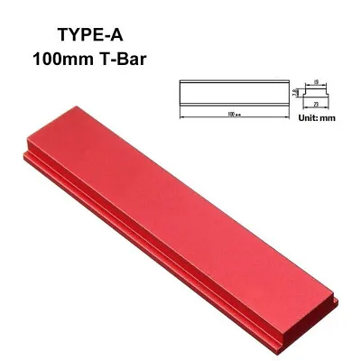 100mm T Track Miter Slot Slider Bar Table Saw Gauge Aluminium Alloy Woodworking • £8.89